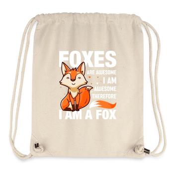 Renard fantastique, les renards sont fantastiques - Sac à cordon recyclé Stanley/Stella - blanc naturel - Devant