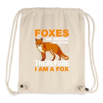 Renard fantastique, les renards sont fantastiques - Sac à cordon recyclé Stanley/Stella - blanc naturel - Devant