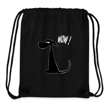 funny cartoon dog, funny sayings - Stanley/Stella Recycled Gym Bag - black - Front