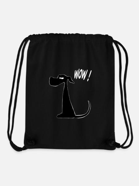 funny cartoon dog, funny sayings - Stanley/Stella Recycled Gym Bag - black