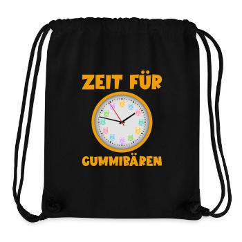 Zeit für Gummibären! Gummibär Uhr Süßigkeit - Stanley/Stella recycelter Gym Bag - Schwarz - Vorne