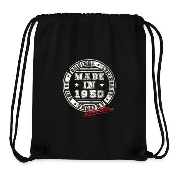 Retro Patch Vintage 1950s Birthday Gift - Stanley/Stella Recycled Gym Bag - black - Front