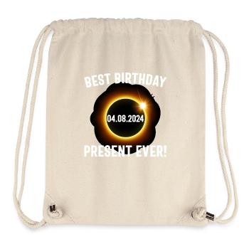 Éclipse solaire - Explorez l’obscurité - Sac à cordon recyclé Stanley/Stella - blanc naturel - Devant
