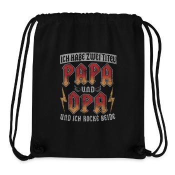 PAPA UND OPA ZWEI TITEL OPI VATERTAG GROßVATER - Stanley/Stella recycelter Gym Bag - Schwarz - Vorne
