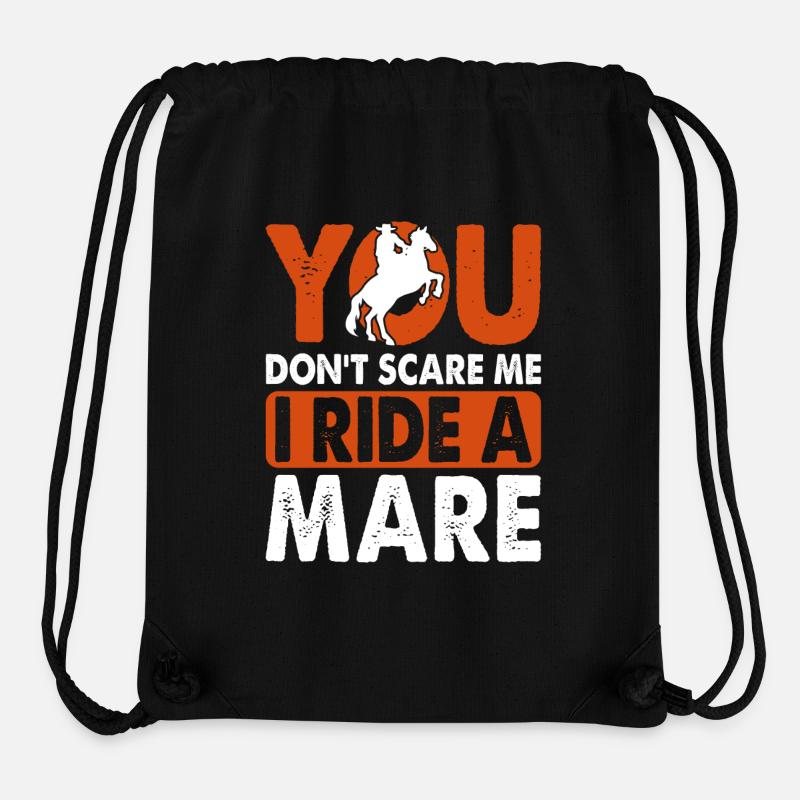 You don't scare me, I'm riding a mare! - Stanley/Stella Recycled Gym Bag - black