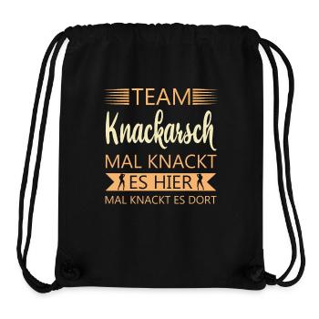 Team Knackarsch Mal Knackt Junggesellinenabschied - Stanley/Stella recycelter Gym Bag - Schwarz - Vorne