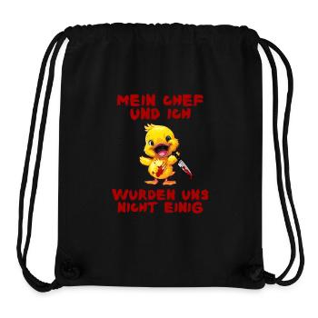 and I couldn't agree - duck knife - Stanley/Stella Recycled Gym Bag - black - Front