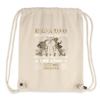 RAGNA-DAD Vikings avec enfants pour la fête des pères - Sac à cordon recyclé Stanley/Stella - blanc naturel - Devant