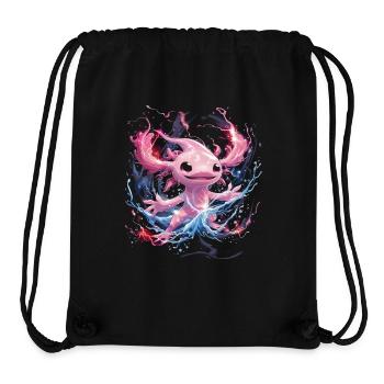 Axolotl lumineux magique plein d’énergie - Sac à cordon recyclé Stanley/Stella - noir - Devant