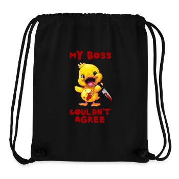 Duck with Knife My Agrees to Halloween - Stanley/Stella Recycled Gym Bag - black - Front