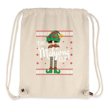 Mahjong Elf Weihnachts-Outfit für Familienfeiern - Stanley/Stella recycelter Gym Bag - Naturweiß - Vorne