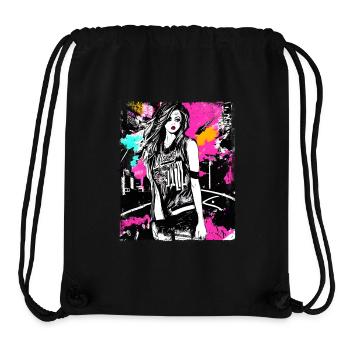 Mutige Street-Fashion-Kunst - Stanley/Stella recycelter Gym Bag - Schwarz - Vorne