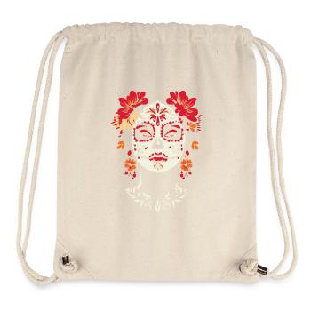 Elegante Catrina-Blumenkunst - Dia de los Muertos - Stanley/Stella recycelter Gym Bag - Naturweiß - Vorne