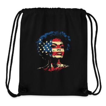 Afro Heritage USA Flagge Black History Kunst - Stanley/Stella recycelter Gym Bag - Schwarz - Vorne