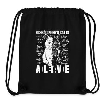 SCHRÖDINGER'S CAT DEAD AND ALIVE QUANTUM PHYSICS - Stanley/Stella Recycled Gym Bag - black - Front