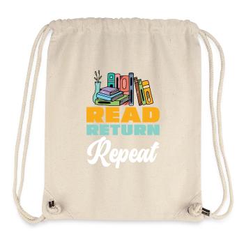 Read, Return, Repeat, Books, Library - Stanley/Stella Recycled Gym Bag - natural - Front