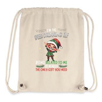 weihnaJe suis l’elfe buveur de bière : Partnerlook Weihn - Sac à cordon recyclé Stanley/Stella - blanc naturel - Devant