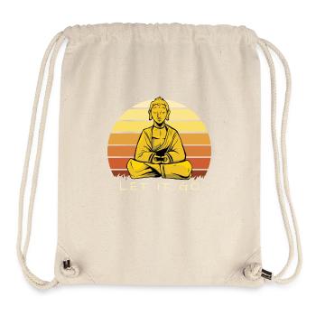 Bouddha méditant Let It Go Art zen - Sac à cordon recyclé Stanley/Stella - blanc naturel - Devant