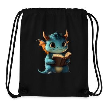 Niedlicher blauer Drache – Magie für Bücherfans - Stanley/Stella recycelter Gym Bag - Schwarz - Vorne
