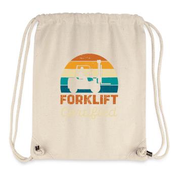 Gabelstapler Zertifiziert Retro Look - Stanley/Stella recycelter Gym Bag - Naturweiß - Vorne