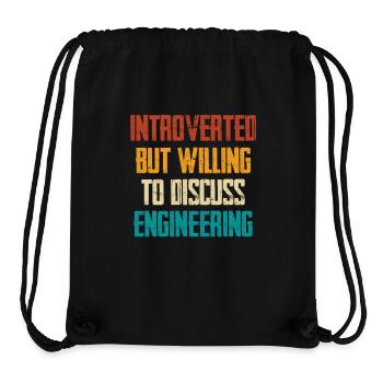 Introverted But Ready About Engineering - Stanley/Stella Recycled Gym Bag - black - Front