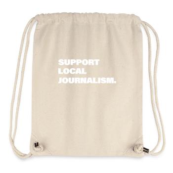 Unterstütze Lokalen Journalismus - Stanley/Stella recycelter Gym Bag - Naturweiß - Vorne