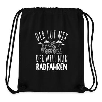 DER TUT NIX DER WILL NUR RADFAHREN SPRUCH HERREN - Stanley/Stella recycelter Gym Bag - Schwarz - Vorne