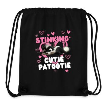Cutie Patootie - Stinktier Cutie: Lustiges Tierfan - Stanley/Stella recycelter Gym Bag - Schwarz - Vorne