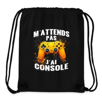 Console jeux vidéo gamer passionné gaming humour - Sac à cordon recyclé Stanley/Stella - noir - Devant
