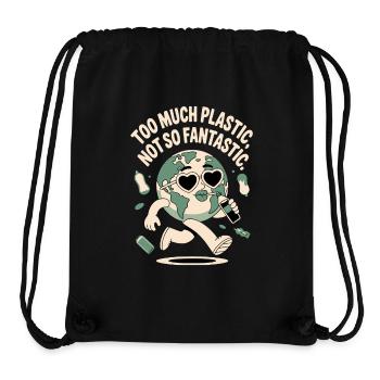 Too much plastic in the environment - Stanley/Stella Recycled Gym Bag - black - Front