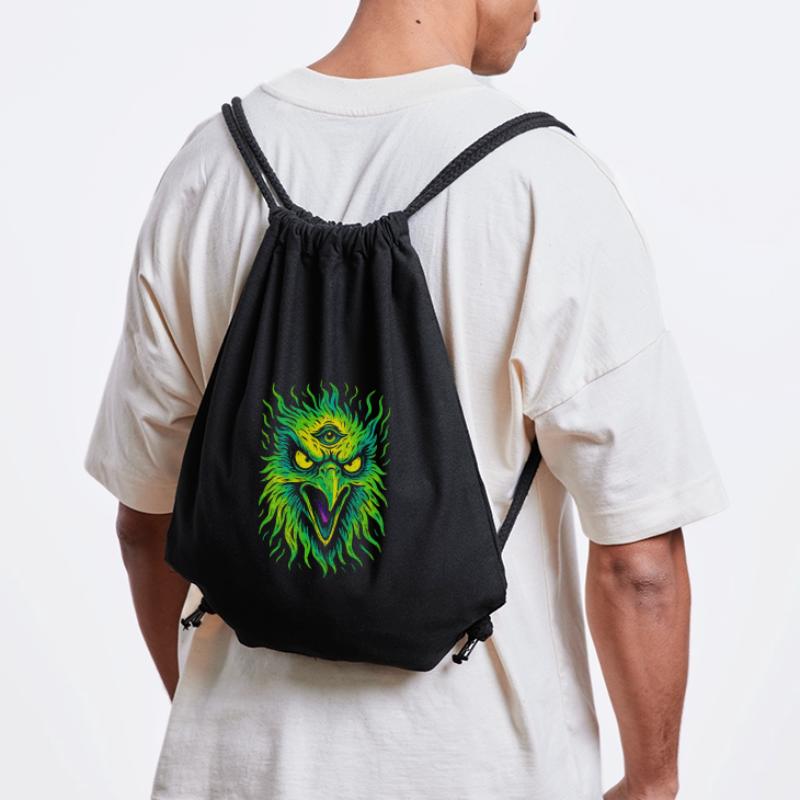 Psycho Bird with Third Eye Neon Eagle Stanley/Stella Recycled Gym Bag
