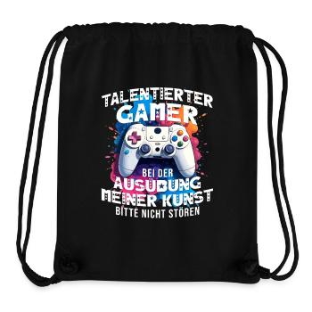 Gamer Zocker Gaming Konsole Videospiele lustig - Stanley/Stella recycelter Gym Bag - Schwarz - Vorne