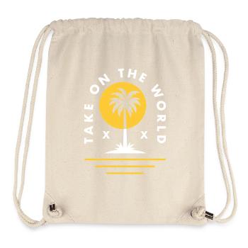 Take on the World - Stanley/Stella Recycled Gym Bag - natural - Front