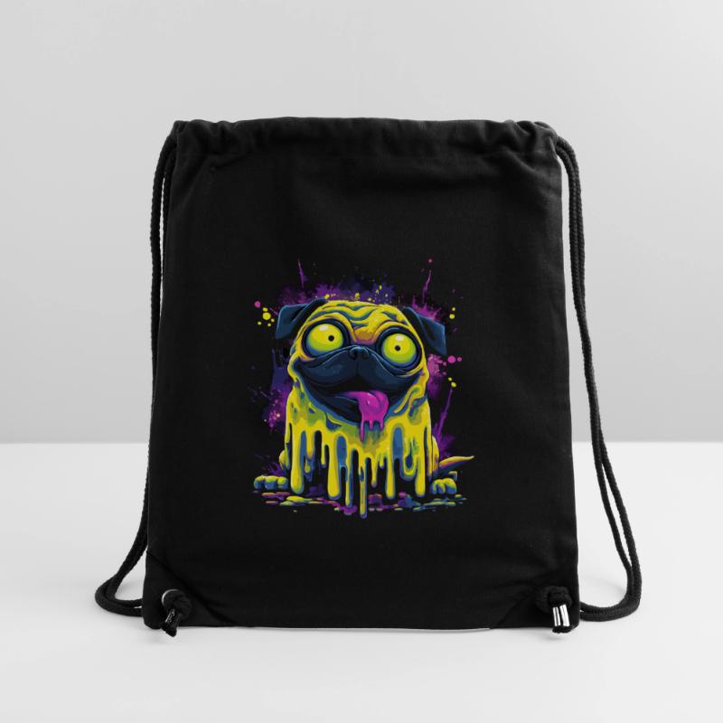 Trippy Psychedelischer Mops Bunter Graffiti Style Stanley/Stella recycelter Gym Bag