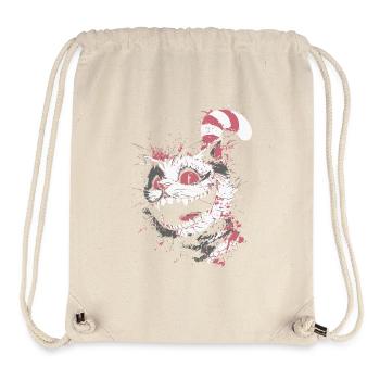 Psycho Katze Design – verrückter Grinsekatze Look - Stanley/Stella recycelter Gym Bag - Naturweiß - Vorne