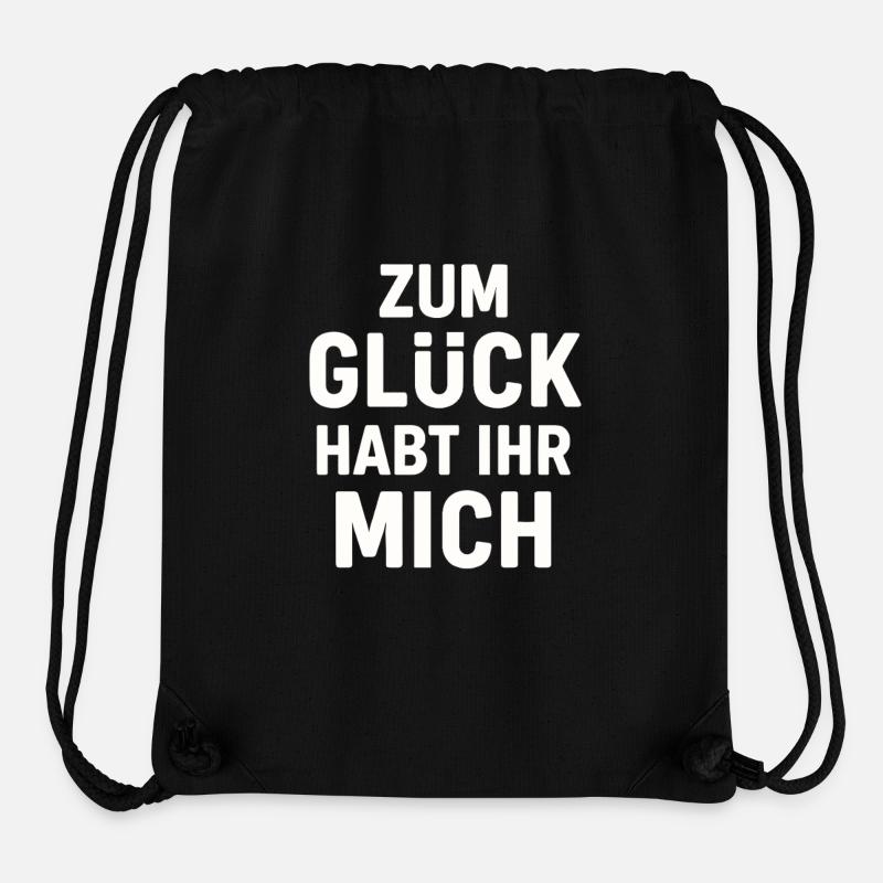 Heureusement que vous m’avez - Sac à cordon recyclé Stanley/Stella - noir