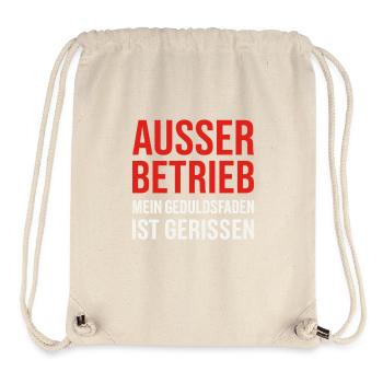 Ausser Betrieb - Geduldsfaden - Stanley/Stella recycelter Gym Bag - Naturweiß - Vorne