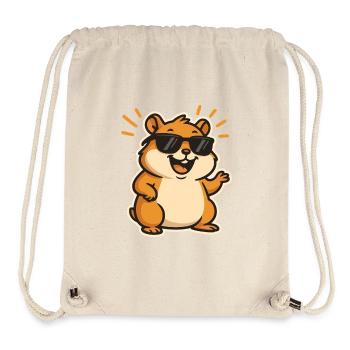 Lässiger Hamster mit Sonnenbrille - Stanley/Stella recycelter Gym Bag - Naturweiß - Vorne