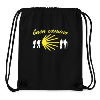 Jakobsweg buen camino Muschel Pilger - Stanley/Stella recycelter Gym Bag - Schwarz - Vorne