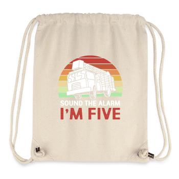 Fire Truck Children's Birthday Party - Stanley/Stella Recycled Gym Bag - natural - Front