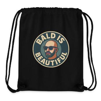 Men's Bald Gift Idea Bald Is Beautiful - Stanley/Stella Recycled Gym Bag - black - Front