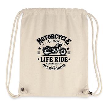 Vintage Motorrad-Emblem - Stanley/Stella recycelter Gym Bag - Naturweiß - Vorne