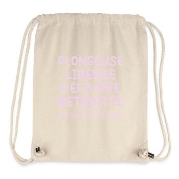 Plongeuse célèbre sa retraite avec humour cadeau - Sac à cordon recyclé Stanley/Stella - blanc naturel - Devant
