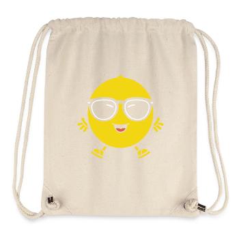 Zitrone - Stanley/Stella recycelter Gym Bag - Naturweiß - Vorne