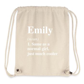 Emily Definition Cool Name Saying Gift - Stanley/Stella Recycled Gym Bag - natural - Front