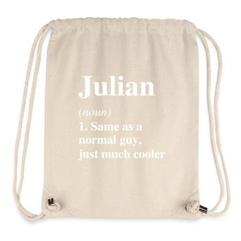 Julian Definition Cooler Name Spruch Geschenk - Stanley/Stella recycelter Gym Bag - Naturweiß - Vorne