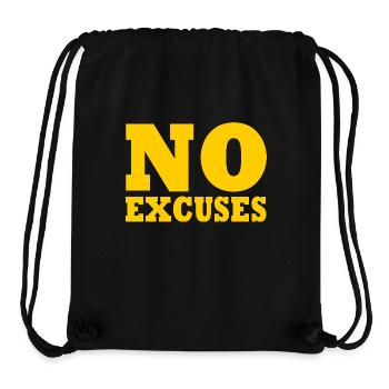 No excuses - Stanley/Stella Recycled Gym Bag - black - Front