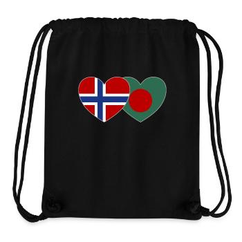 Norway Bangladesh Flag Heart - Stanley/Stella Recycled Gym Bag - black - Front