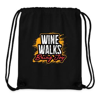 Weinwanderungen bringen Freude, Spaß und Erlebnis - Stanley/Stella recycelter Gym Bag - Schwarz - Vorne