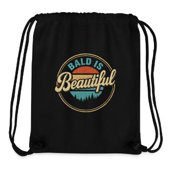 Men's Bald Gift Idea Bald Is Beautiful - Stanley/Stella Recycled Gym Bag - black - Front